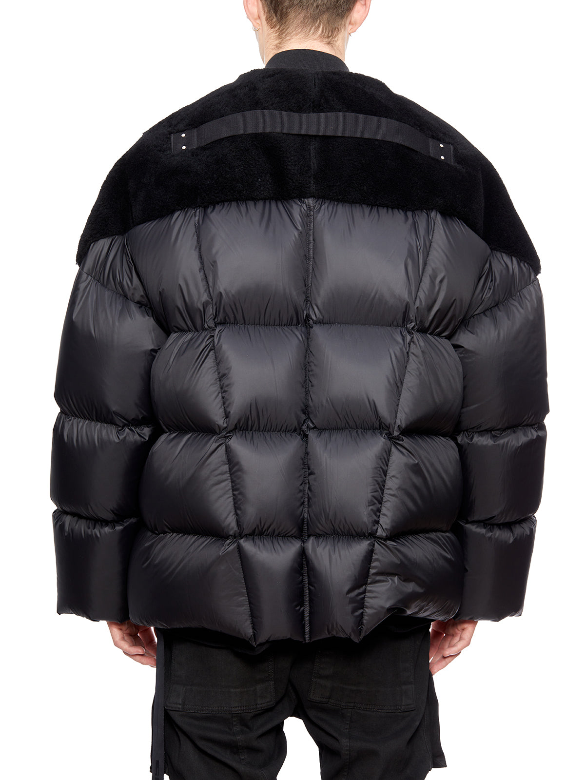 RICK OWENS Stylish Down and Shearling Jacket for Men - Black