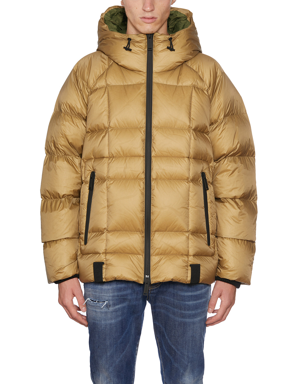 DSQUARED2 Men's Beige Hooded Down Jacket for FW23