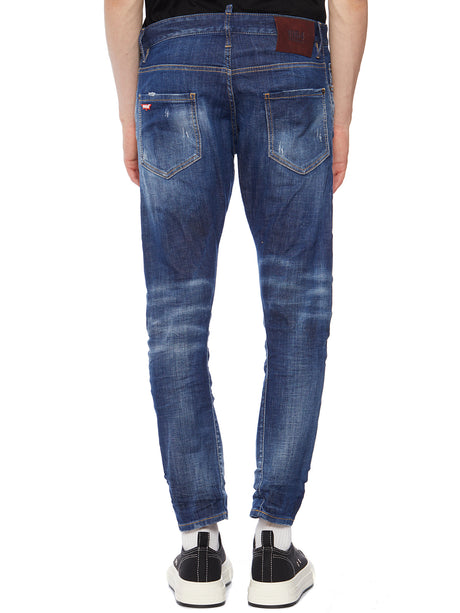 DSQUARED2 Men's Blue Sexy Twist Jeans for FW23 Collection