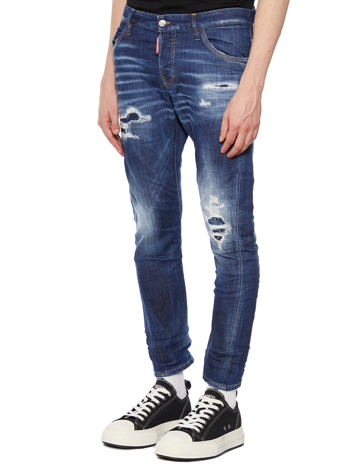 DSQUARED2 Men's Blue Sexy Twist Jeans for FW23 Collection