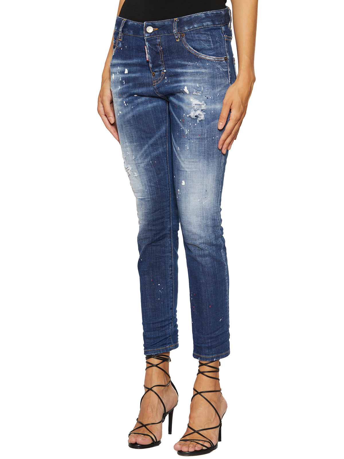 DSQUARED2 Cool and Chic: Stylish Blue Cotton Jeans for Women