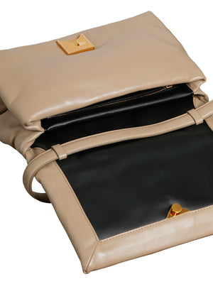 Prisma Shoulder Handbag in Beige - MARNI