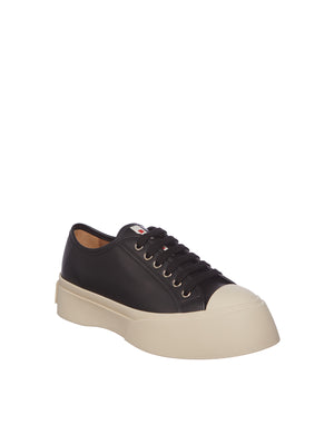 Stylish & Versatile Black Leather Sneakers for Women - FW23 Collection