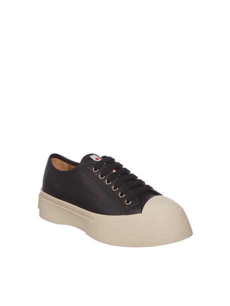 Stylish & Versatile Black Leather Sneakers for Women - FW23 Collection