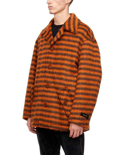 Áo khoác lông cừu nữ màu nâu FW23 - bộ sưu tập MARNI