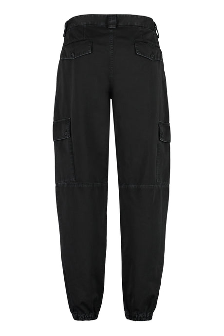 DOLCE & GABBANA Men's Black Cargo Trousers from the SS23 Collection