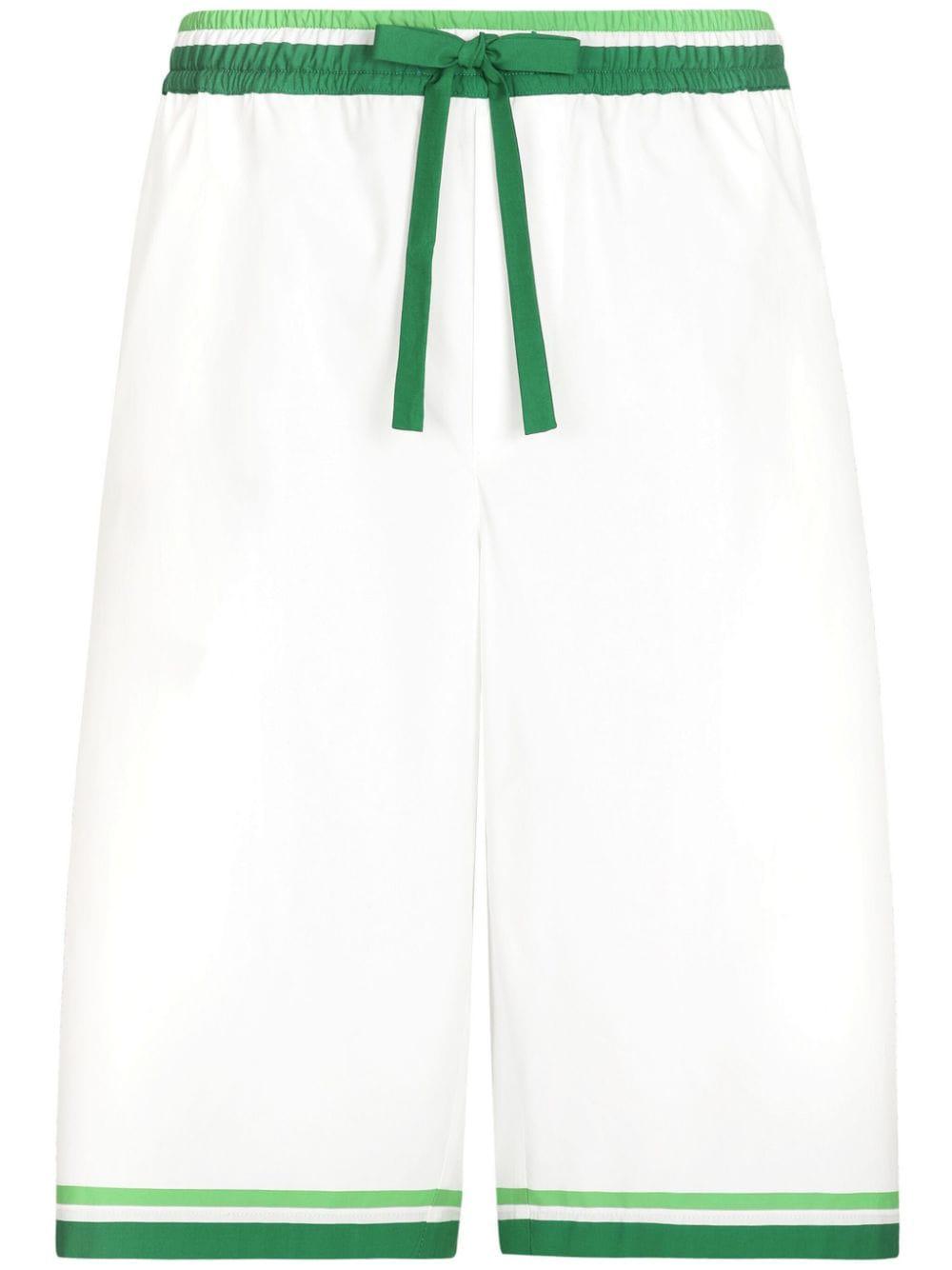 DOLCE & GABBANA Contemporary Cotton Trousers - WhiteGreen