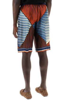 DOLCE & GABBANA Luxurious Multicolor Silk Bermuda Shorts Set for Men - SS24