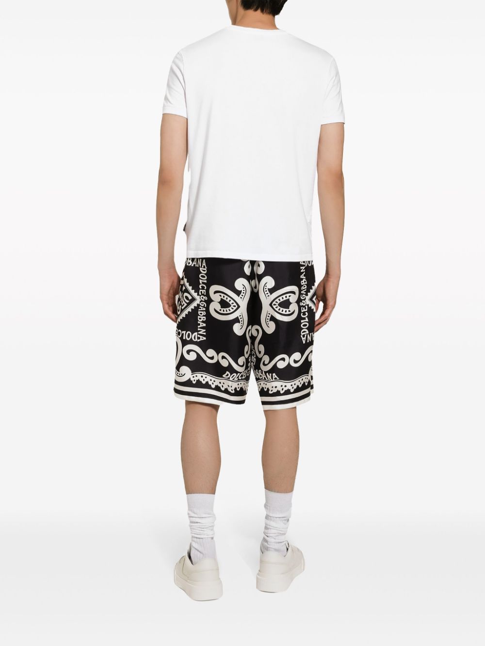 Men's Printed Silk Bermuda Shorts for SS24