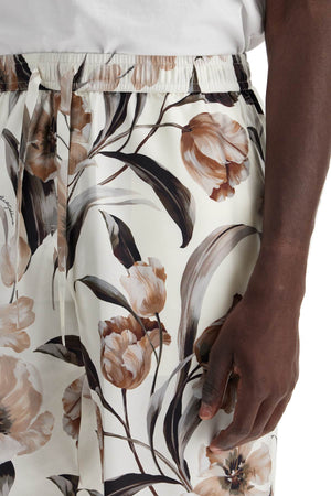 DOLCE & GABBANA Floral Silk Bermuda Shorts