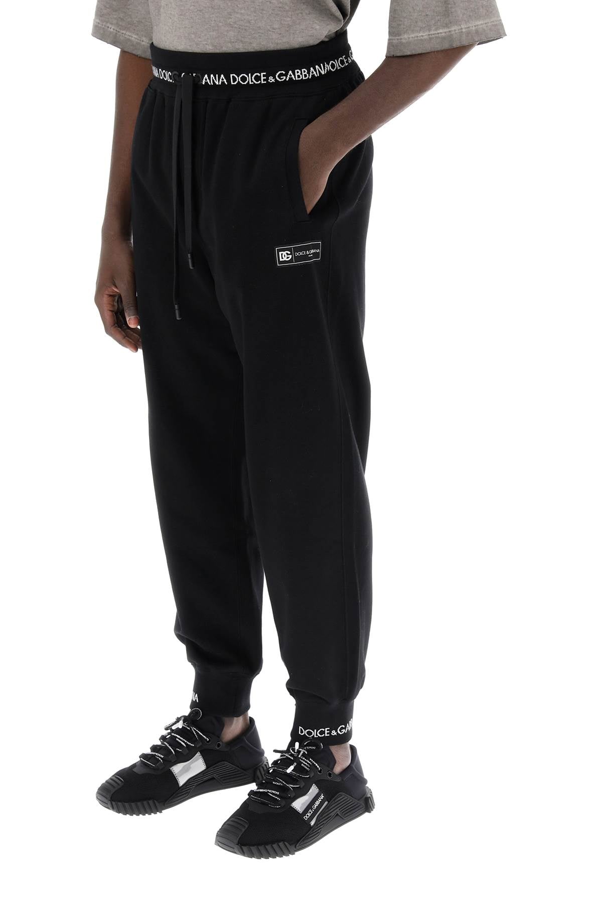 DOLCE & GABBANA Black T-Shirt Sweatpants for Men - SS24 Collection