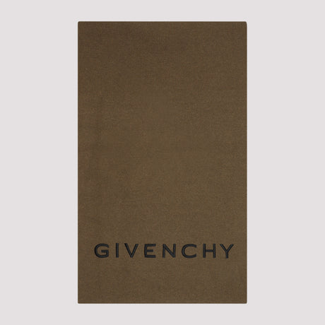 GIVENCHY Green Wool and Cashmere Men's Scarf for FW23