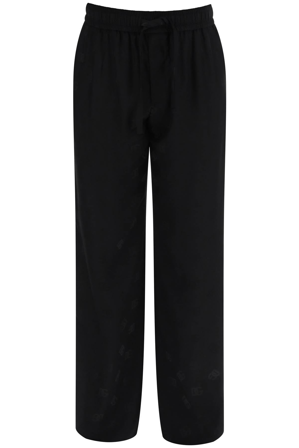 DOLCE & GABBANA Monogrammed Black Pants for Men