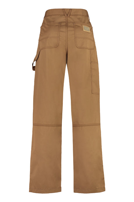 DOLCE & GABBANA Men's Stretch Cotton Trousers in Brown for FW23