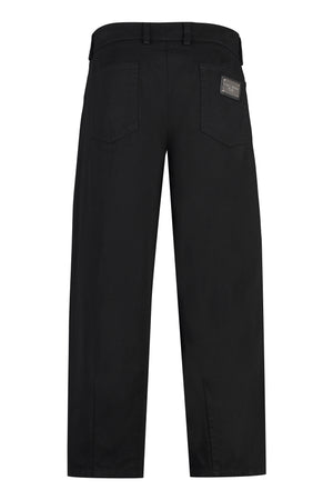 DOLCE & GABBANA Men's Straight Leg Black Jeans - SS24 Collection