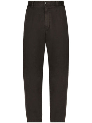 DOLCE & GABBANA Tailored Cotton Trousers for Men