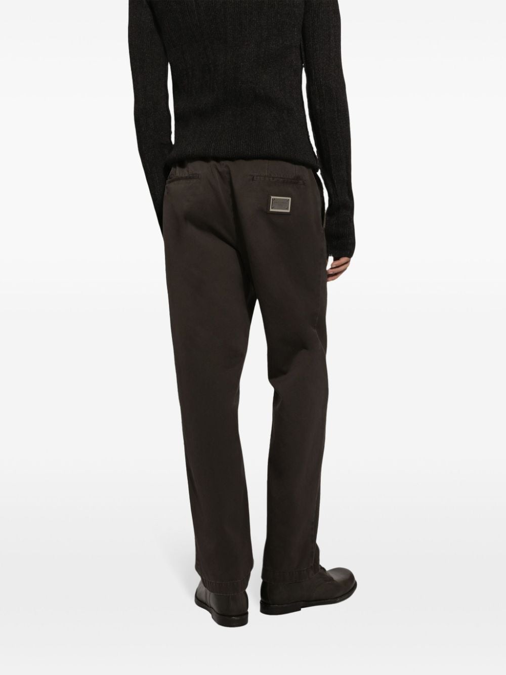 DOLCE & GABBANA Tailored Cotton Trousers for Men