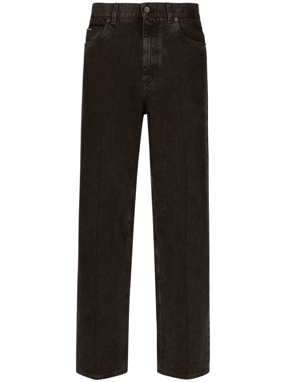 DOLCE & GABBANA Loose-Fit Black Jeans for Men - FW23