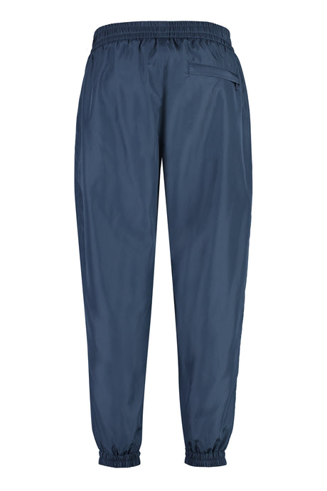 Blue Nylon Track Pants for Men - FW23 Season