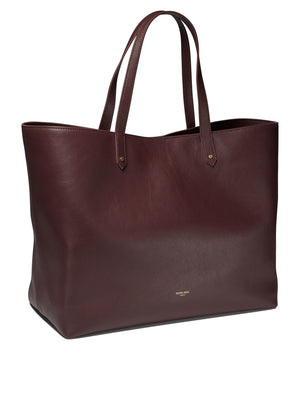 GOLDEN GOOSE Pasadena Large Leather Tote in Bordeaux