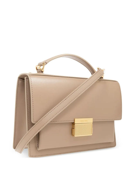 GOLDEN GOOSE Mini Handbag with Palmellato Leather and Gold Metal Details