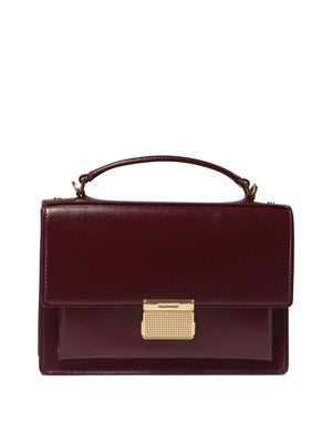 GOLDEN GOOSE Elegant Bordeaux Mini Leather Handbag