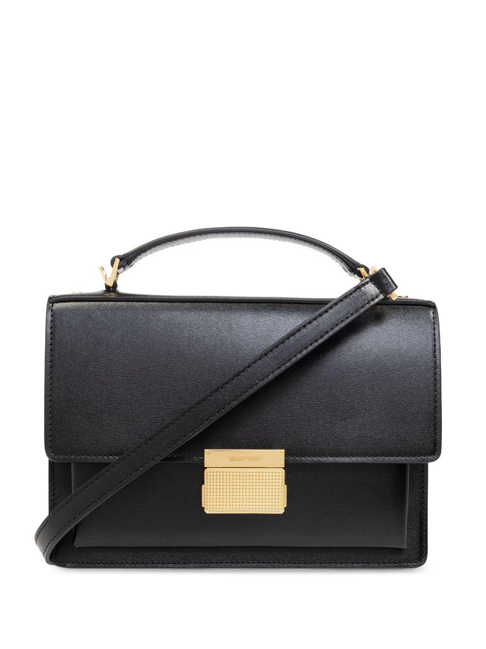 GOLDEN GOOSE Elegant Black Leather Mini Handbag