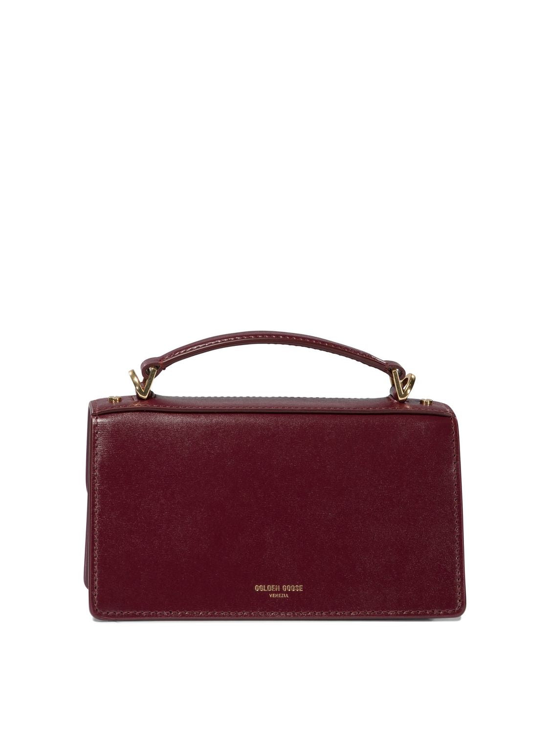 GOLDEN GOOSE Maroon Venezia Small Leather Handbag for Women Fall/Winter 2024