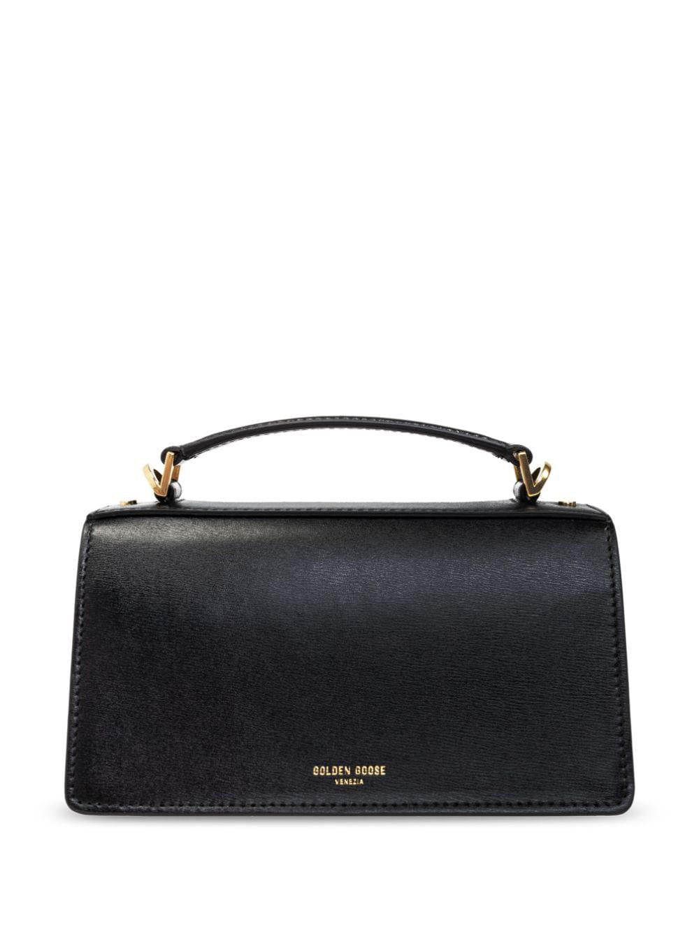 GOLDEN GOOSE Black Venezia Small Leather Handbag for Women FW24