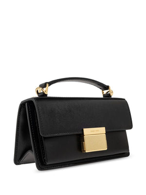 GOLDEN GOOSE Black Venezia Small Leather Handbag for Women FW24