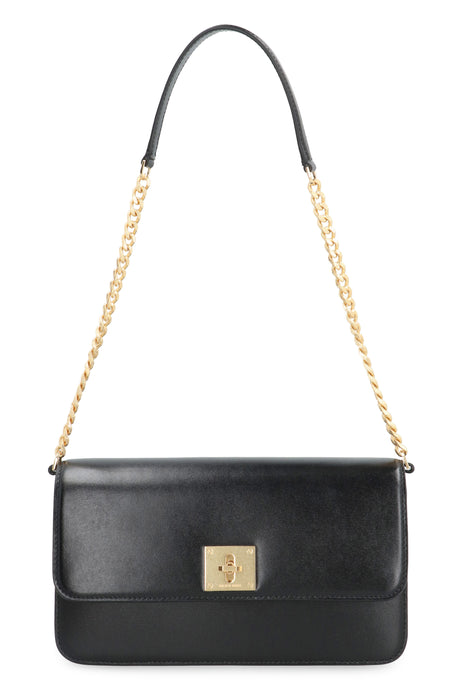 GOLDEN GOOSE Elegant Mini Leather Shoulder Bag with Gold-Tone Accents 24.5x13x6.5 cm