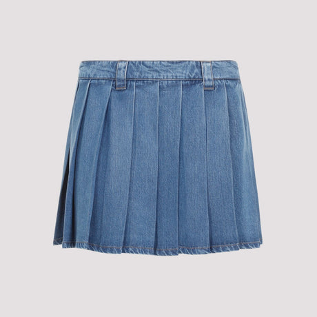 MIU MIU Eco-Chic Blue Mini Skirt