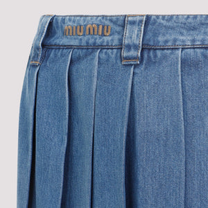 MIU MIU Eco-Chic Blue Mini Skirt