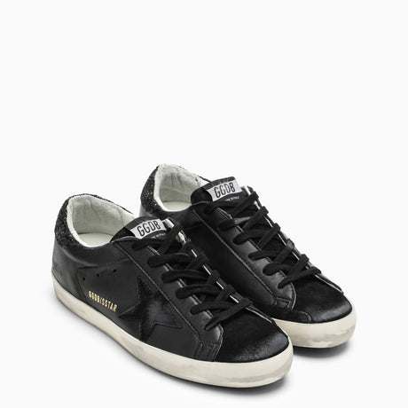 GOLDEN GOOSE Low-Top Leather Sneakers with Glitter Detail