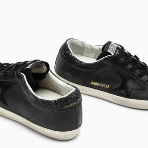 GOLDEN GOOSE Superstar Black Rhinestone Low Trainers