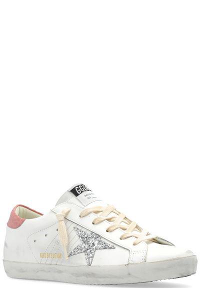 حذاء سنيكرز نسائي بألوان بيضاء وفضية ووردية - مجموعة خريف وشتاء 24