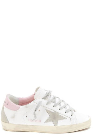GOLDEN GOOSE White Low-Top Sneakers for Women with Iconic Star-Shaped Patch