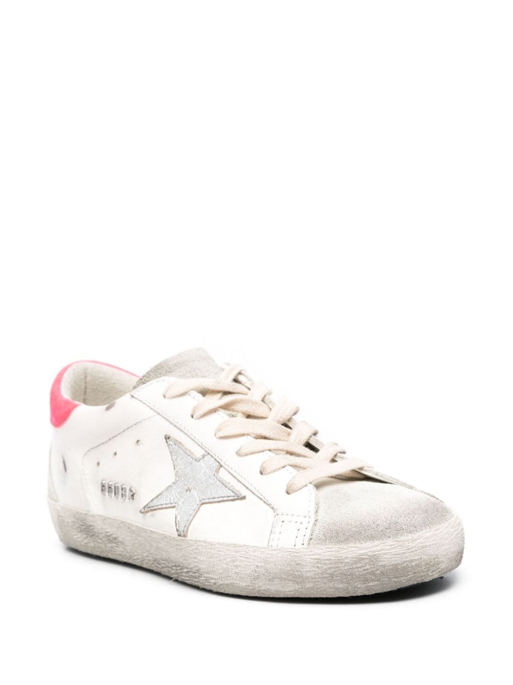GOLDEN GOOSE Fluorescent White and Silver Sneakers for Women