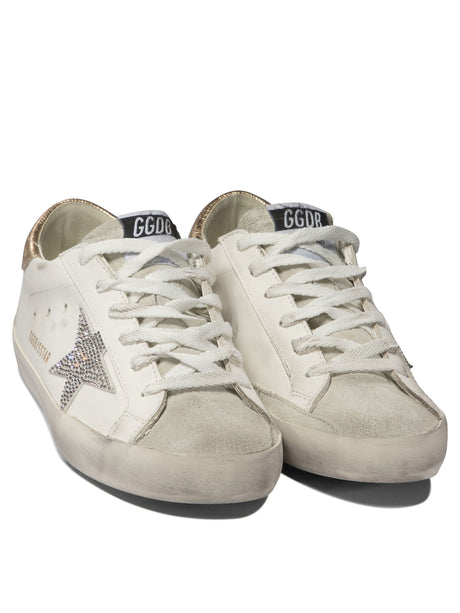 GOLDEN GOOSE Elegant Sparkle Sneakers with Crystal Star