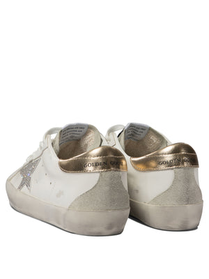 GOLDEN GOOSE Elegant Sparkle Sneakers with Crystal Star