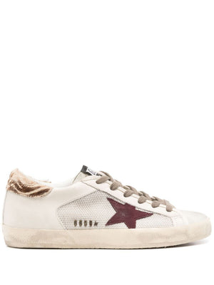 GOLDEN GOOSE Super-Star Ice Sneaker with Zebra Pony Heel