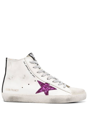 GOLDEN GOOSE Luxurious Star-Patched Leather High-Tops for Women