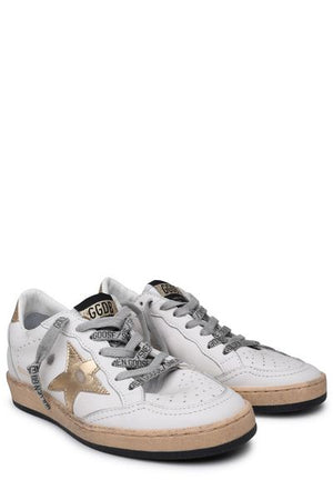 GOLDEN GOOSE Milk-Coloured Low Top Trainer with Metallic Detailing for Women - SS24 Edition