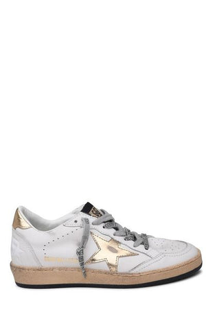 GOLDEN GOOSE Milk-Coloured Low Top Trainer with Metallic Detailing for Women - SS24 Edition