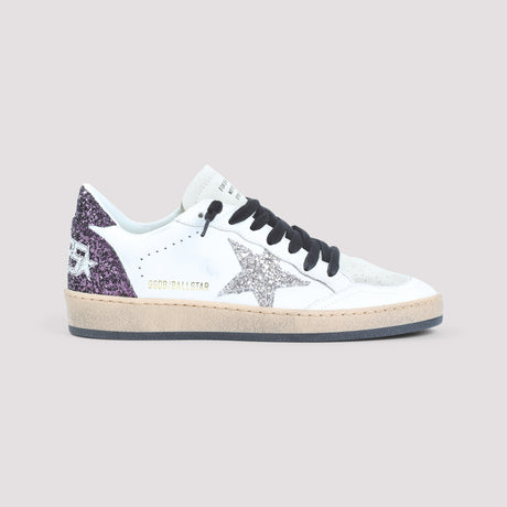 GOLDEN GOOSE Stylish Leather Upper Sneakers with Suede Tongue for Women