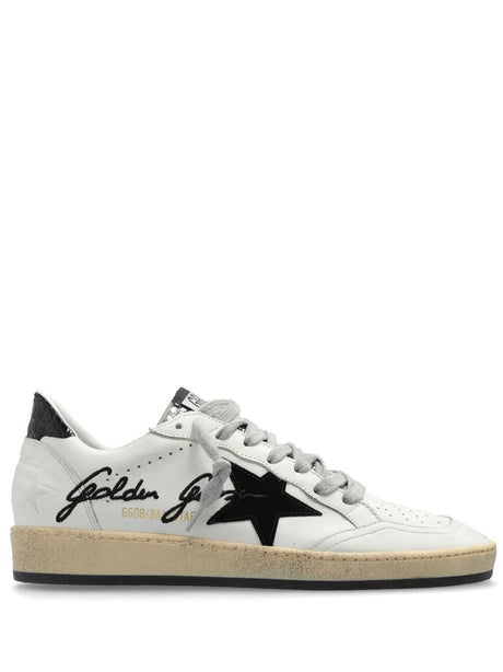 GOLDEN GOOSE Crocodile-Effect Vintage White Sneakers for Women