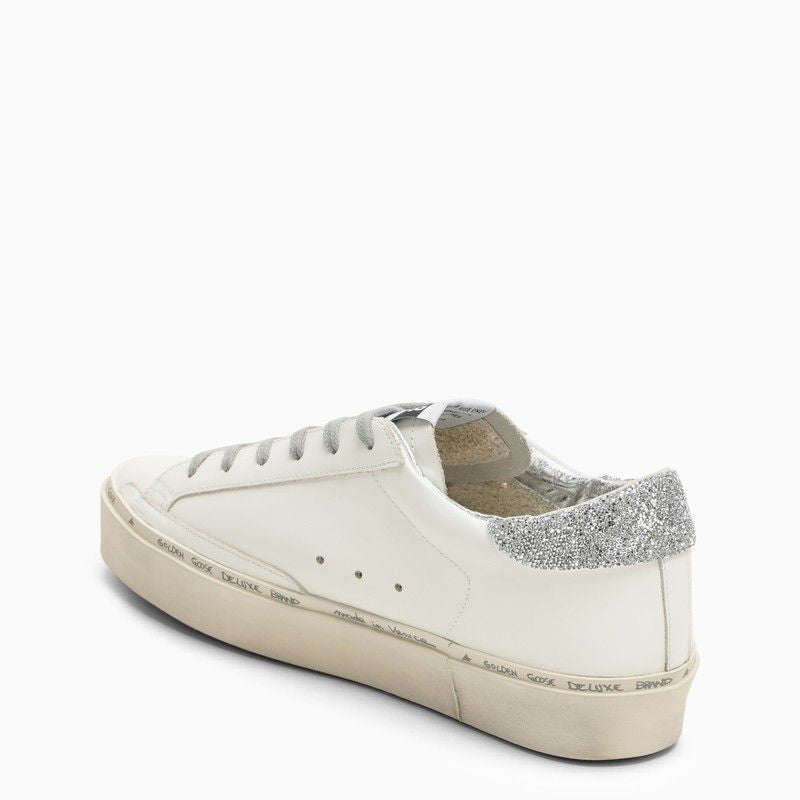 Women's Glittered Low Top Trainers with Star Patch Detail