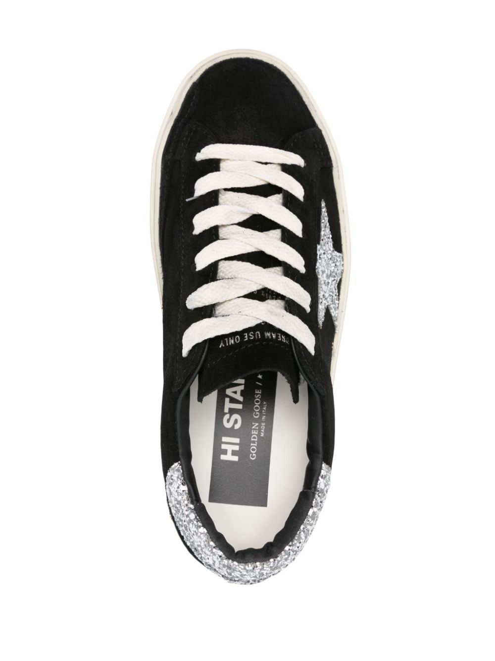 GOLDEN GOOSE Hi Star Leather Sneakers – Midnight Black