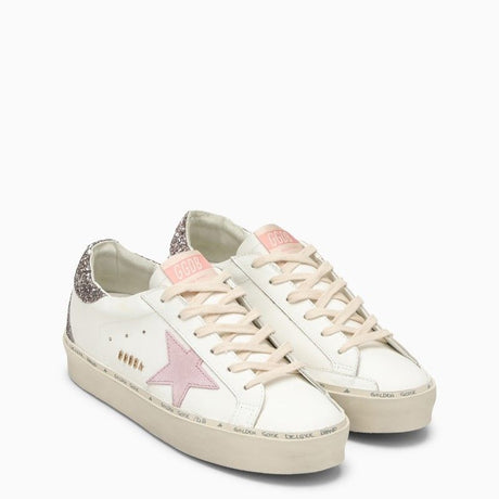 GOLDEN GOOSE Glittery Smooth Leather Hi Star Sneakers for Women - SS24 Collection