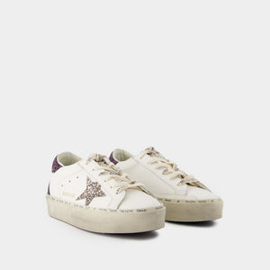 GOLDEN GOOSE Hi Star Distressed Leather Sneakers